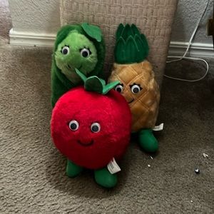 Weird vegetables and a pineapple